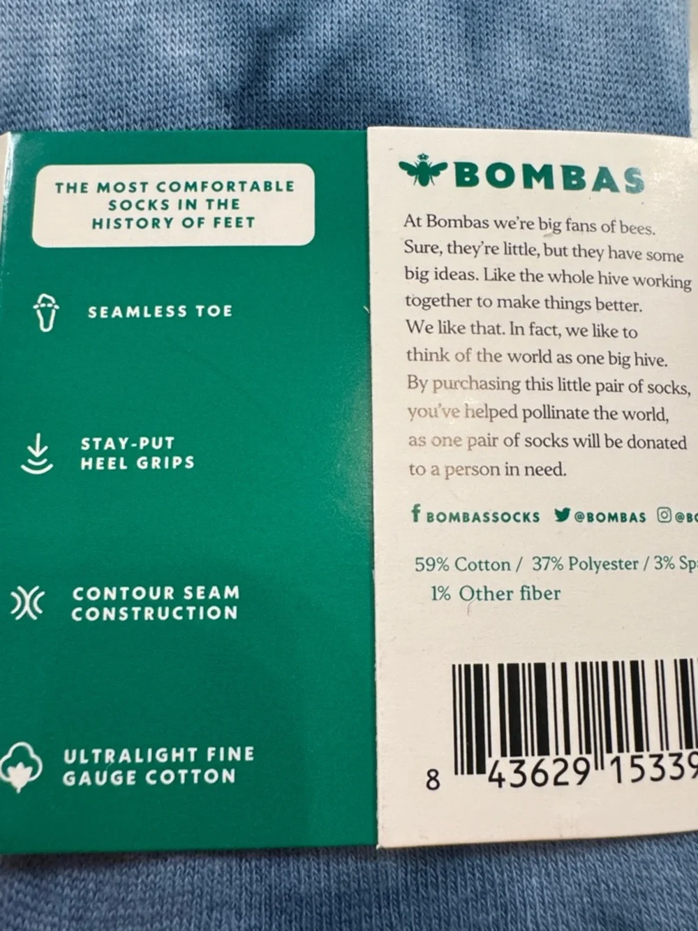 Bombas NWT Tie Dye No Show Socks 4PR Total 2PR-ORG 2PR-Blu SZ: LRG fit SZ 7-9